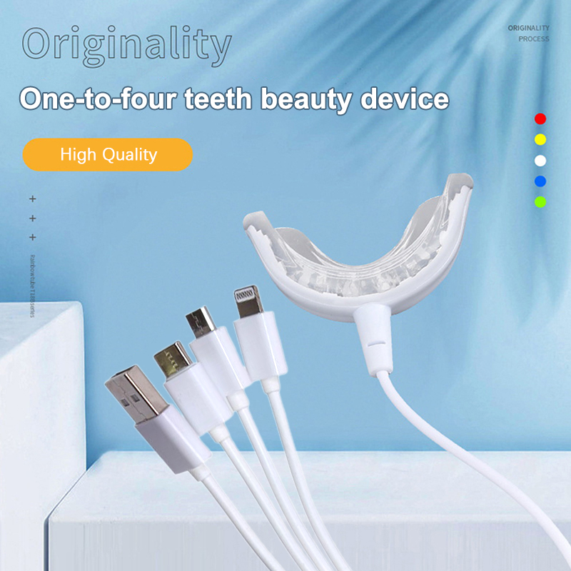 Teeth Whitening With Blue Light - Отбеливание зубов 4 в 1, умное