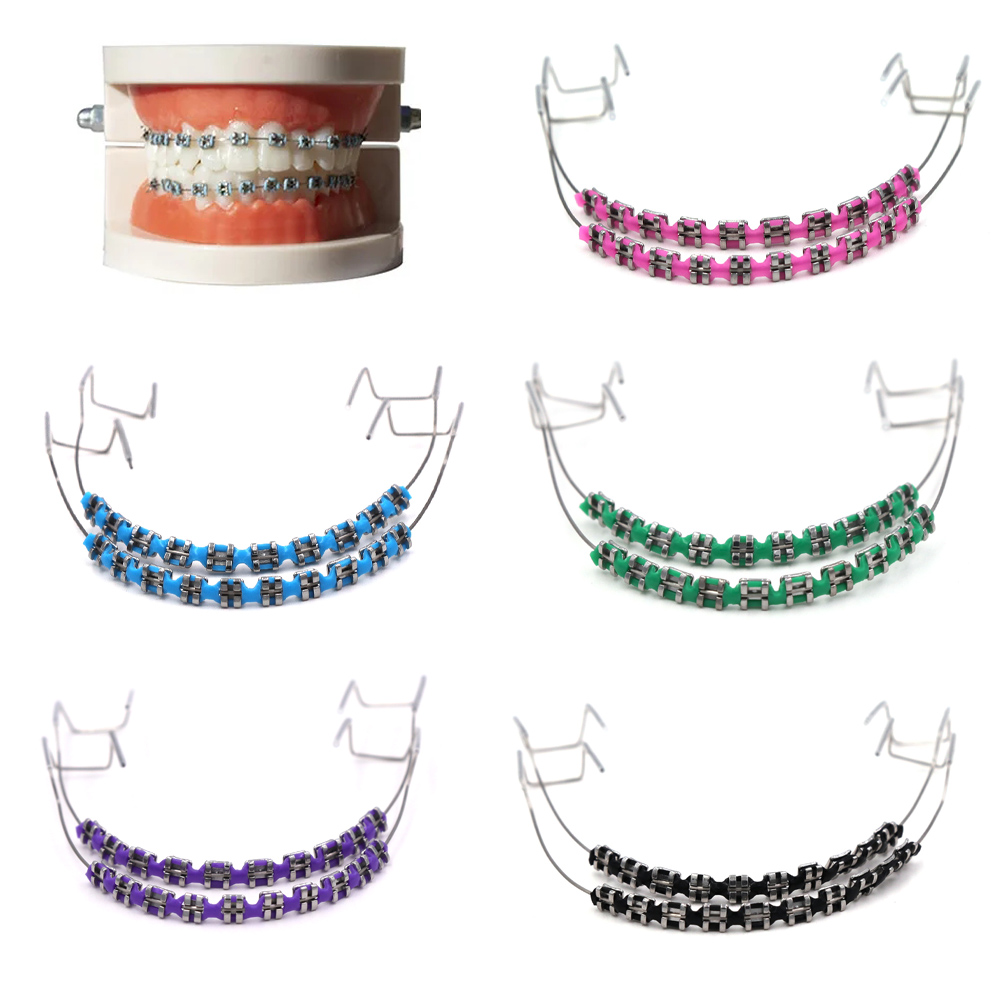 Teeth Whitening Mouth Guard - Комплект модных поддельных брекетов — красочные