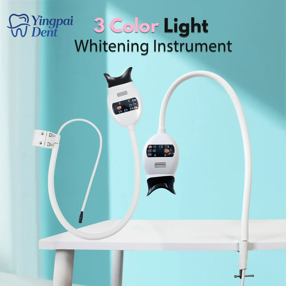 Teeth Whitening Bleach - Регулируемая 3-цветная LED-лампа для отбеливания зубов,