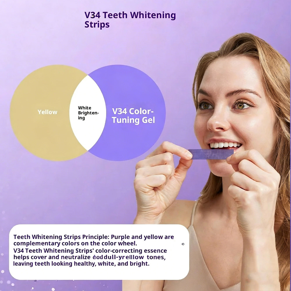 7 шт. фиолетовых полосок для о – обзор и цена Teeth Whitening Bleaching Kit