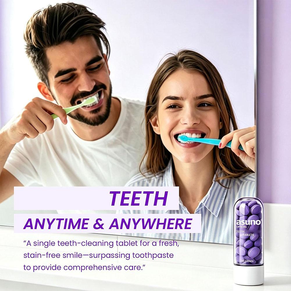 Фиолетовые таблетки для коррек – обзор и цена Teeth Whitening Yellow Teeth