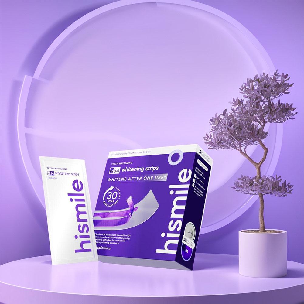 Набор V34: фиолетовая отбелива – обзор и цена Teeth Whitening Yellow Teeth