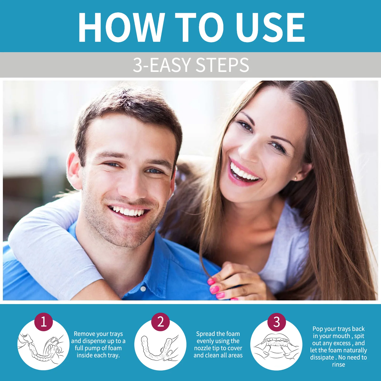 Очиститель зубных протезов Ali – обзор и цена Teeth Whitening Foam